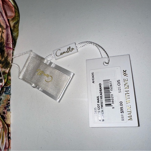 Camilla “Millas Got Mail” silk Egyptian motif woven twist hippie boho headband - Picture 4 of 4